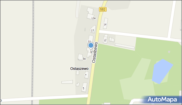 Ostaszewo, Ostaszewo, 9, mapa Ostaszewo