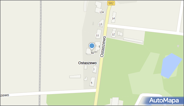 Ostaszewo, Ostaszewo, 9a, mapa Ostaszewo