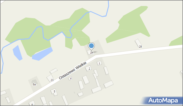 Ostaszewo Wielkie, Ostaszewo Wielkie, 1A, mapa Ostaszewo Wielkie