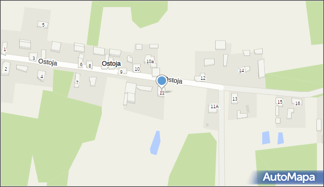 Ostoja, Ostoja, 11, mapa Ostoja