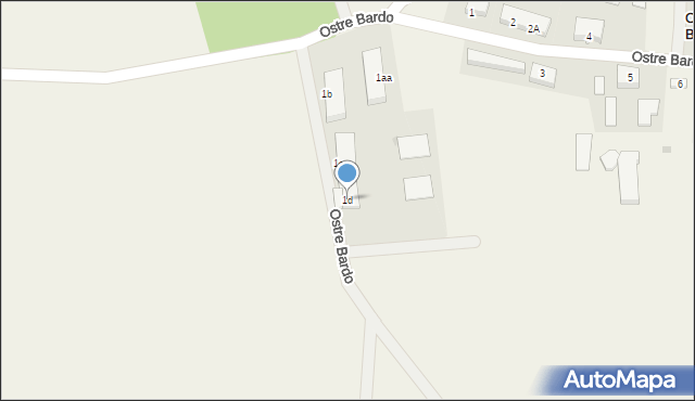 Ostre Bardo, Ostre Bardo, 1d, mapa Ostre Bardo