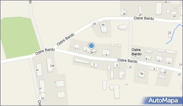 Ostre Bardo, Ostre Bardo, 2A, mapa Ostre Bardo