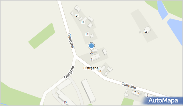 Ostrężna, Ostrężna, 10, mapa Ostrężna