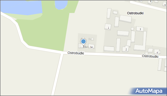 Ostrobudki, Ostrobudki, 33/2, mapa Ostrobudki