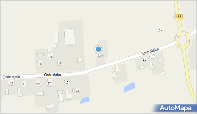 Ostrołęka, Ostrołęka, 13, mapa Ostrołęka