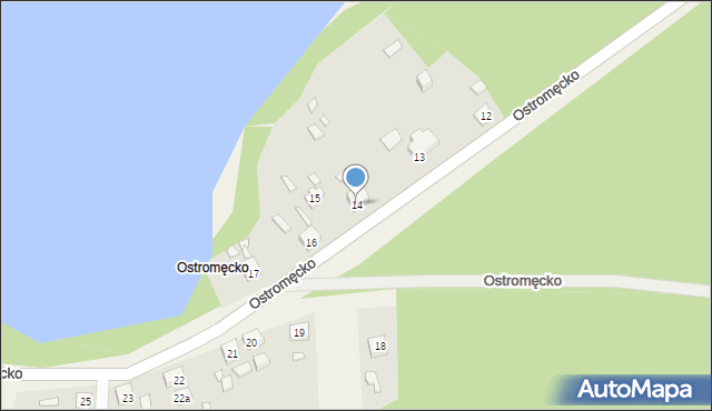 Ostromęcko, Ostromęcko, 14, mapa Ostromęcko