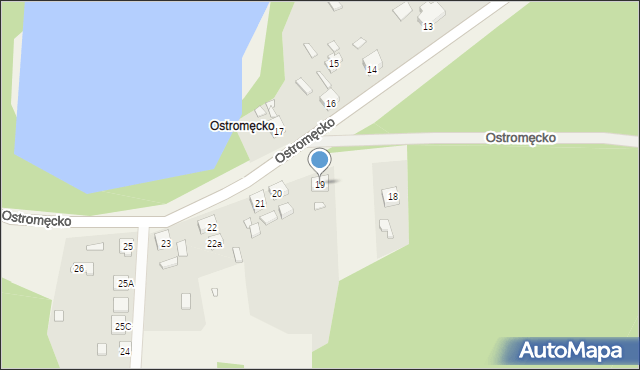 Ostromęcko, Ostromęcko, 19, mapa Ostromęcko