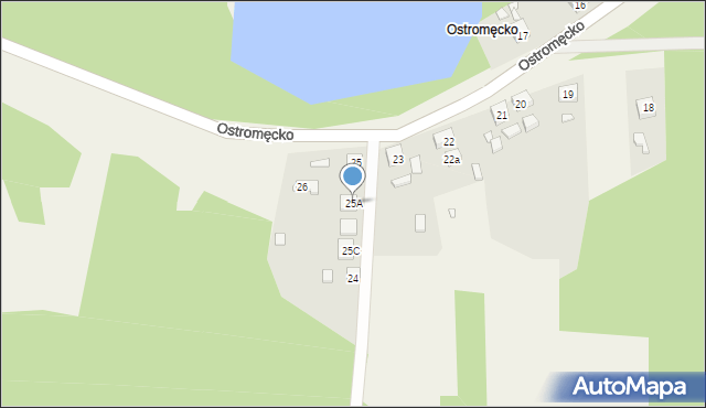 Ostromęcko, Ostromęcko, 25A, mapa Ostromęcko