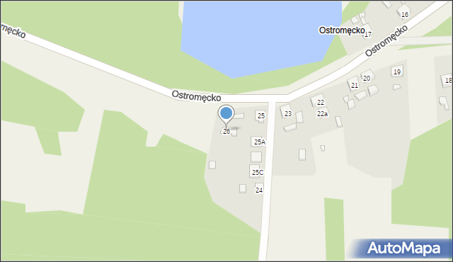 Ostromęcko, Ostromęcko, 26, mapa Ostromęcko