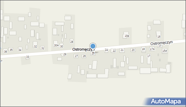 Ostromęczyn, Ostromęczyn, 25, mapa Ostromęczyn