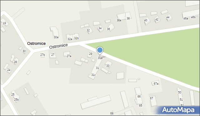 Ostromice, Ostromice, 31a, mapa Ostromice