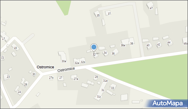 Ostromice, Ostromice, 32, mapa Ostromice