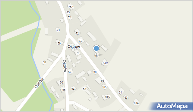 Ostrów, Ostrów, 69, mapa Ostrów