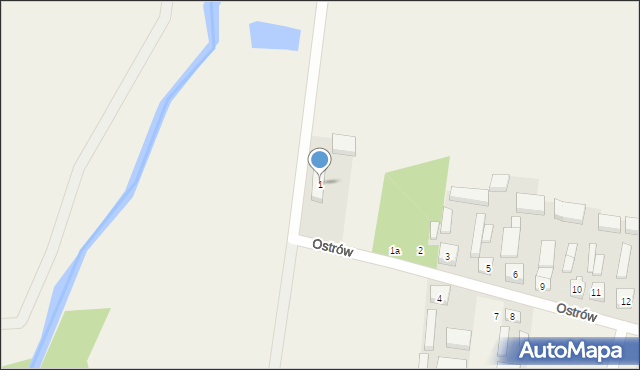 Ostrów, Ostrów, 1, mapa Ostrów