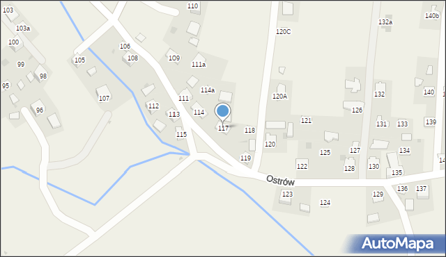 Ostrów, Ostrów, 117, mapa Ostrów