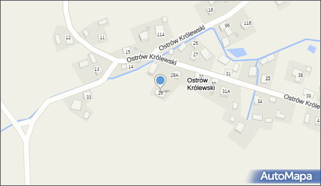 Ostrów Królewski, Ostrów Królewski, 28, mapa Ostrów Królewski