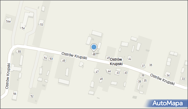 Ostrów Krupski, Ostrów Krupski, 48, mapa Ostrów Krupski