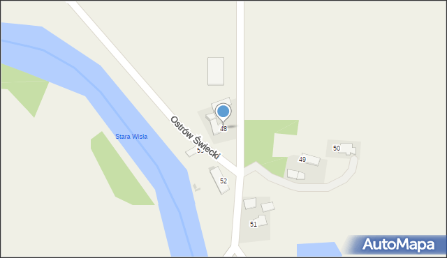Ostrów Świecki, Ostrów Świecki, 48, mapa Ostrów Świecki