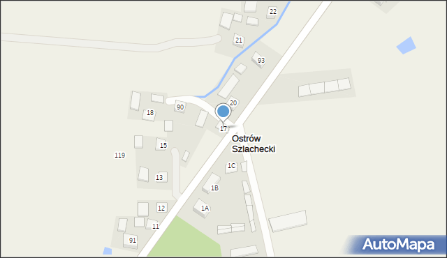 Ostrów Szlachecki, Ostrów Szlachecki, 17, mapa Ostrów Szlachecki