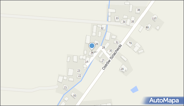 Ostrów Szlachecki, Ostrów Szlachecki, 25, mapa Ostrów Szlachecki