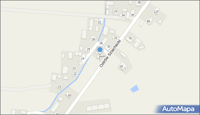 Ostrów Szlachecki, Ostrów Szlachecki, 27, mapa Ostrów Szlachecki