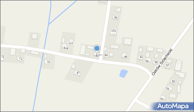 Ostrów Szlachecki, Ostrów Szlachecki, 61, mapa Ostrów Szlachecki