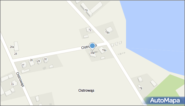 Ostrowąs, Ostrowąs, 30e, mapa Ostrowąs