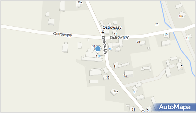 Ostrowąsy, Ostrowąsy, 31b, mapa Ostrowąsy