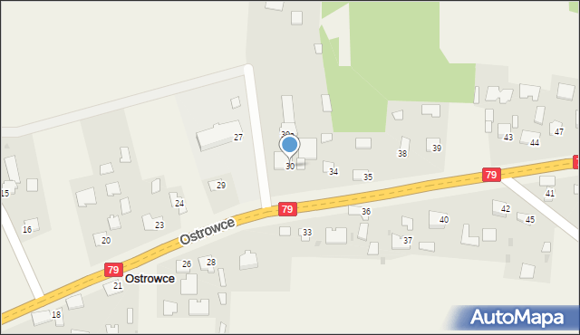 Ostrowce, Ostrowce, 30, mapa Ostrowce