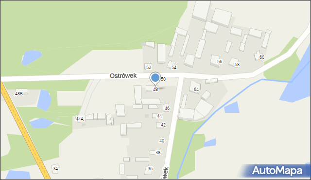 Ostrówek, Ostrówek, 48, mapa Ostrówek