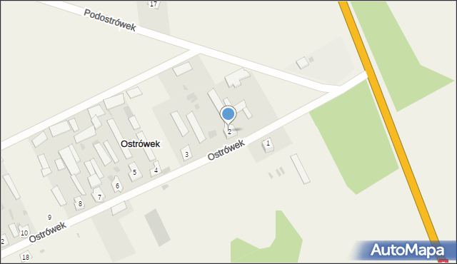 Ostrówek, Ostrówek, 2, mapa Ostrówek