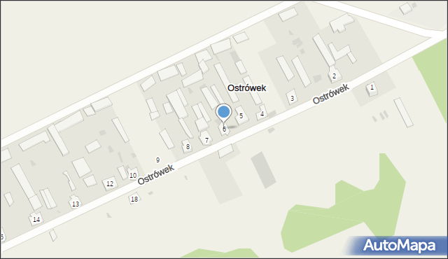 Ostrówek, Ostrówek, 6, mapa Ostrówek