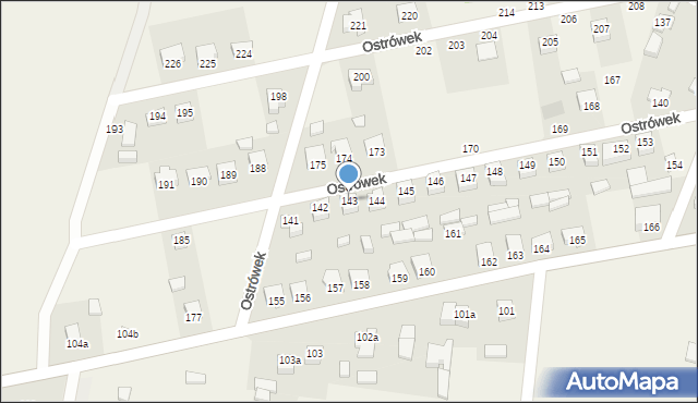 Ostrówek, Ostrówek, 143, mapa Ostrówek