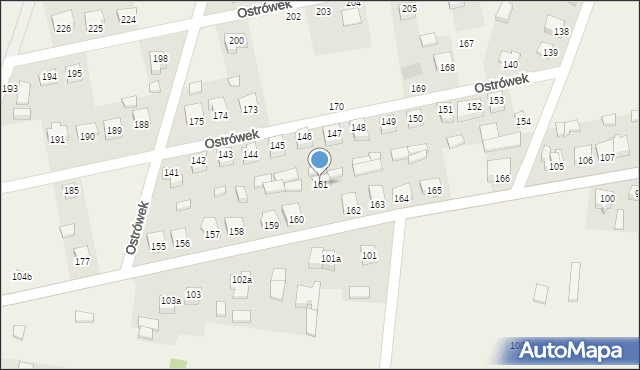 Ostrówek, Ostrówek, 161, mapa Ostrówek
