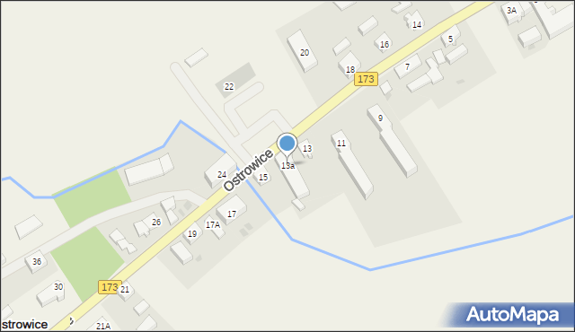 Ostrowice, Ostrowice, 13a, mapa Ostrowice