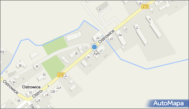 Ostrowice, Ostrowice, 17A, mapa Ostrowice