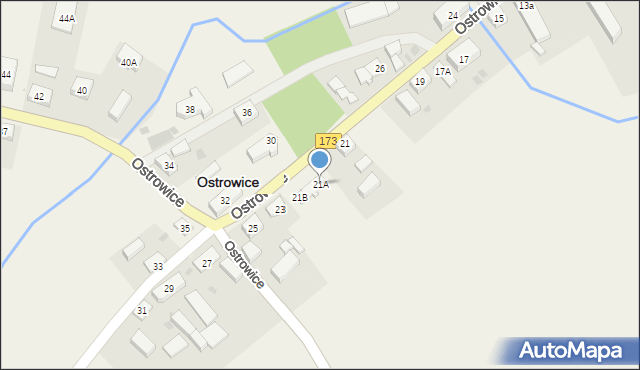 Ostrowice, Ostrowice, 21A, mapa Ostrowice