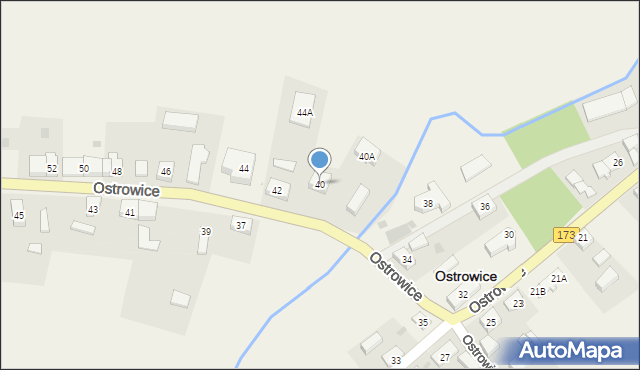 Ostrowice, Ostrowice, 40, mapa Ostrowice