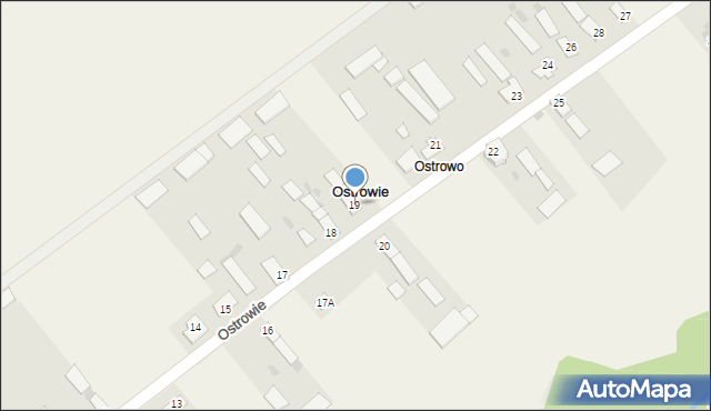 Ostrowie, Ostrowie, 19, mapa Ostrowie