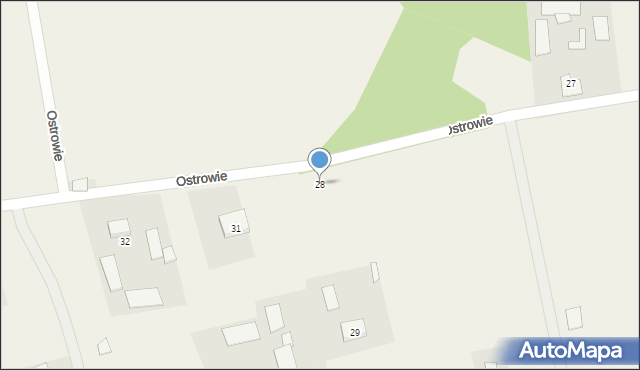 Ostrowie, Ostrowie, 28, mapa Ostrowie