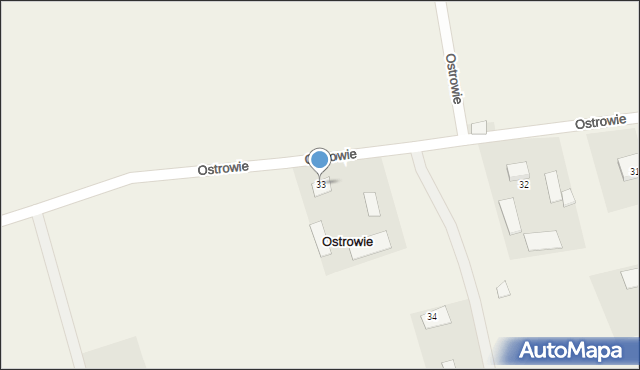 Ostrowie, Ostrowie, 33, mapa Ostrowie