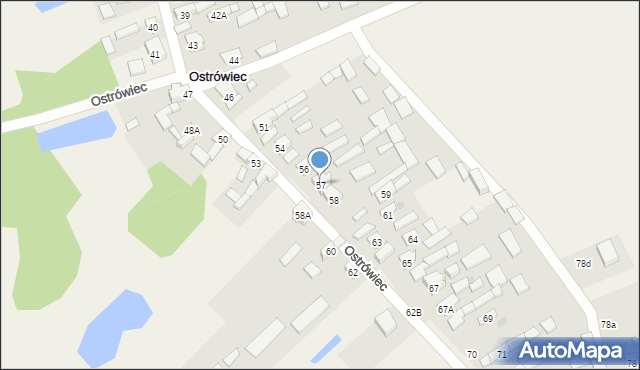 Ostrówiec, Ostrówiec, 57, mapa Ostrówiec