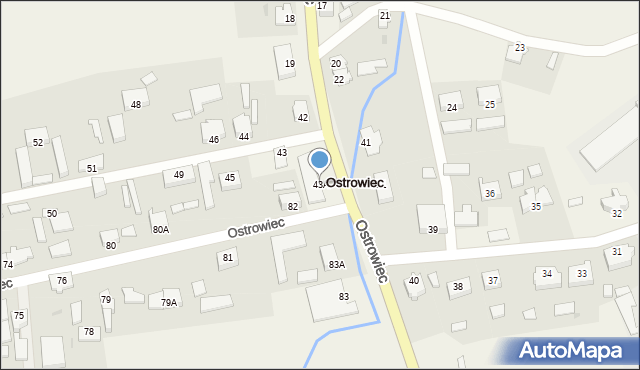 Ostrowiec, Ostrowiec, 43A, mapa Ostrowiec