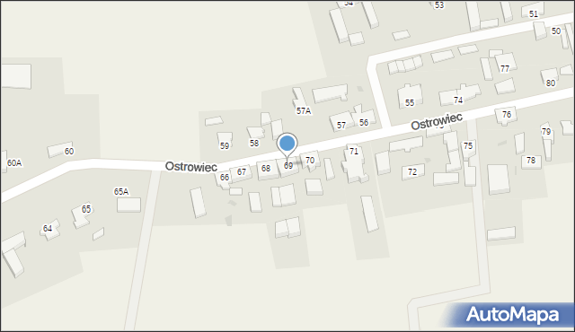 Ostrowiec, Ostrowiec, 69, mapa Ostrowiec