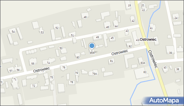 Ostrowiec, Ostrowiec, 80A, mapa Ostrowiec