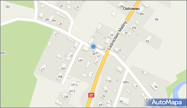 Ostrowiec, Ostrowiec, 14, mapa Ostrowiec