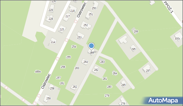 Ostrowiec, Ostrowiec, 265, mapa Ostrowiec