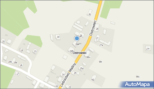 Ostrowiec, Ostrowiec, 29A, mapa Ostrowiec