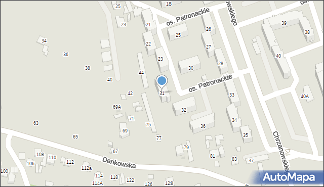 Ostrowiec Świętokrzyski, Osiedle Patronackie, 31, mapa Ostrowiec Świętokrzyski