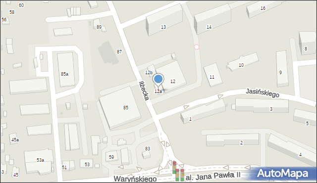 Ostrowiec Świętokrzyski, Osiedle Pułanki, 12a, mapa Ostrowiec Świętokrzyski